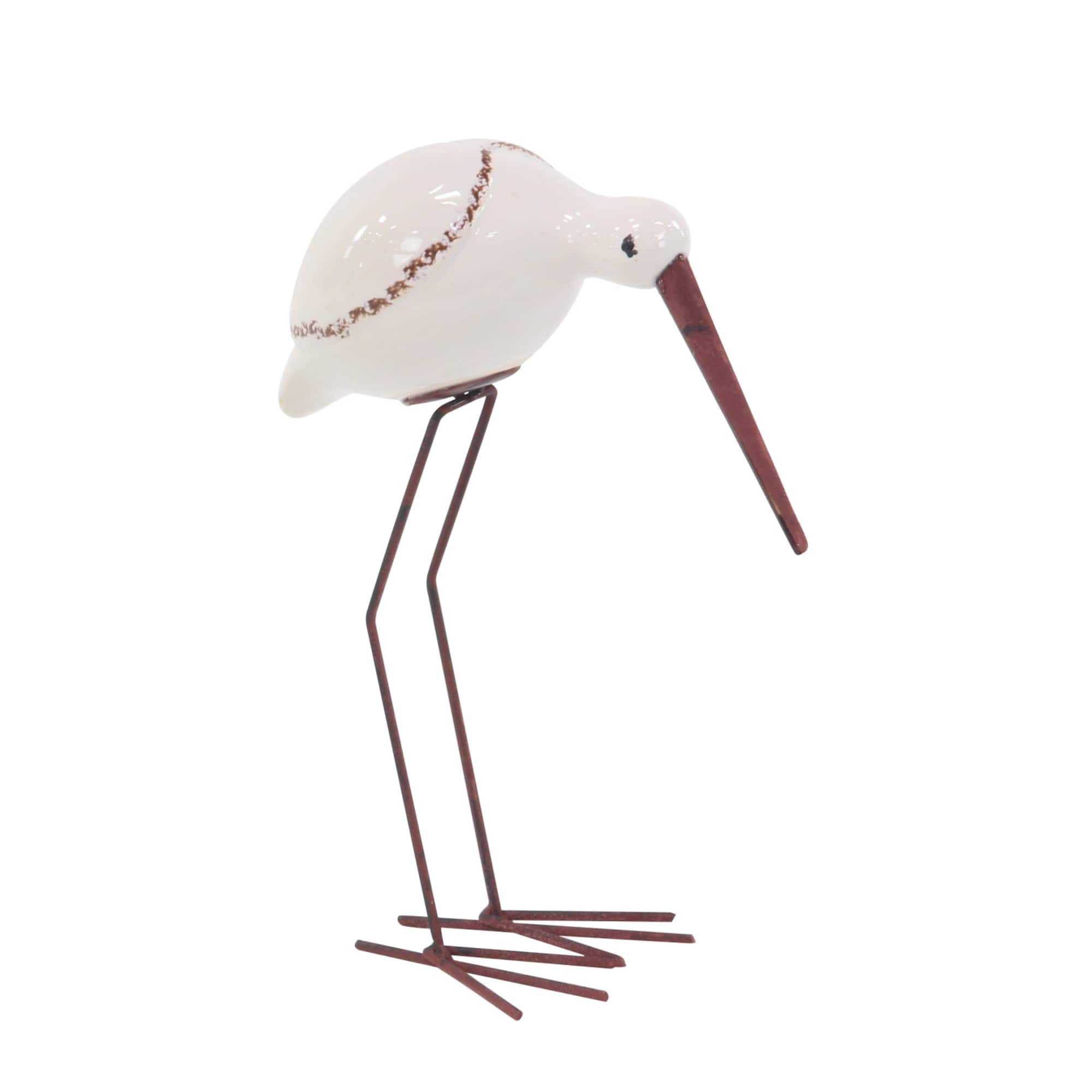 White Stoneware Coastal Birds Sculpture Set